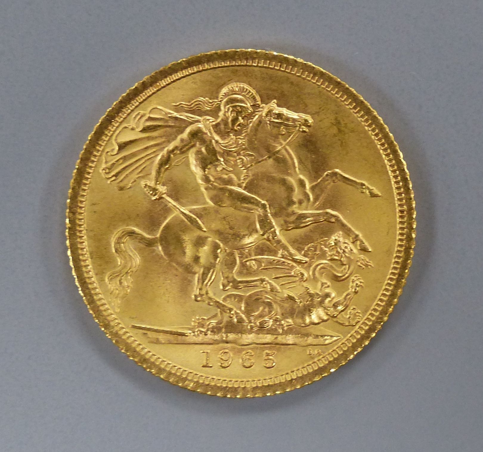 A 1965 gold sovereign